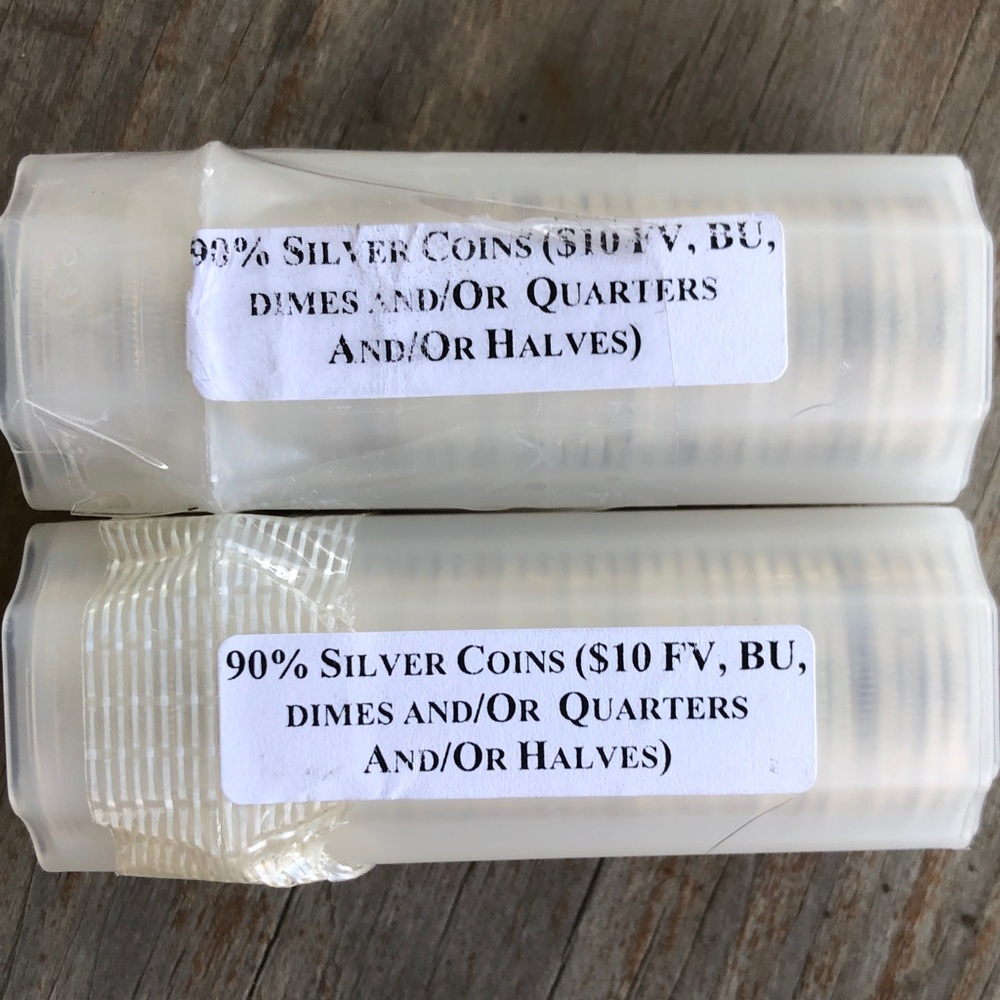 Silver quarters BU 2 tube